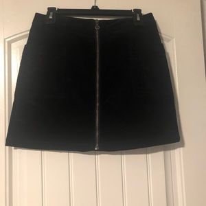 1. State Navy Blue Corduroy ZIP Up Skirt